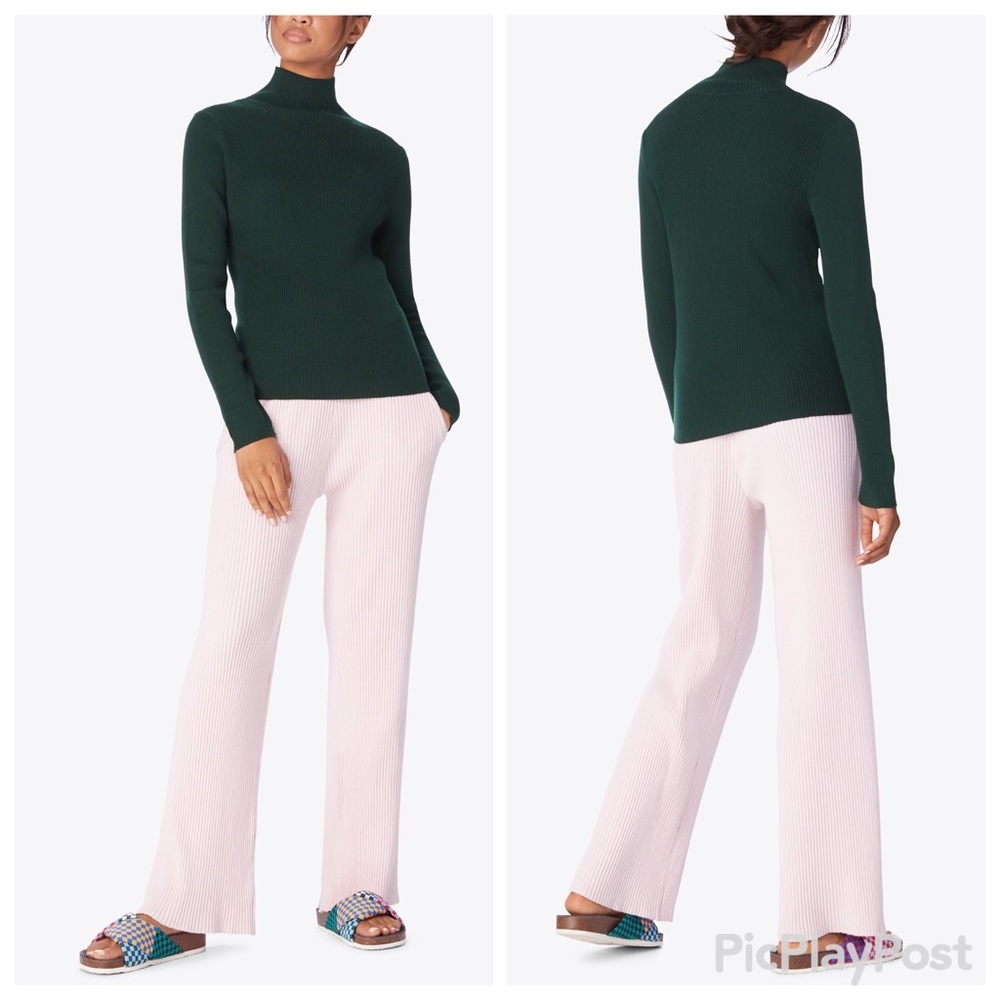 Tory Burch Performance Cashmere Blend Wide-Leg Pant